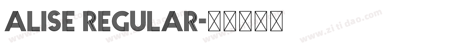 alise Regular字体转换